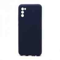 Чехол Silicone Cover Color для Samsung Galaxy A02S/M02S/A03S (008) темно-синий полная защита 