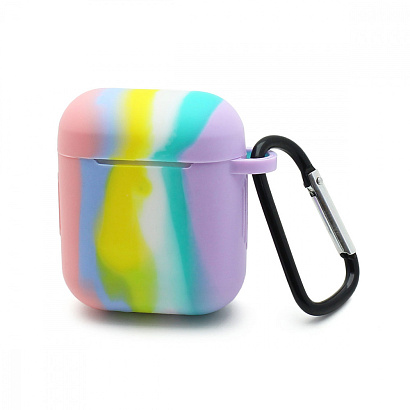 Чехол для наушников AirPods 2 Silicone Case Rainbow (02)