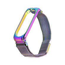 Металлический магнитный ремешок для Xiaomi Mi Band 3/4 хамелеон