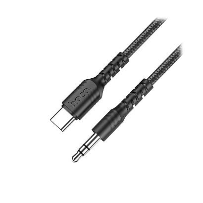 Кабель AUX (3,5 mm jack) HOCO UPA 17 (выход Type-C) черный