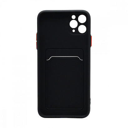 Чехол с кармашком и цветными кнопками для Apple iPhone 11 Pro Max/6.5 (006) черный
