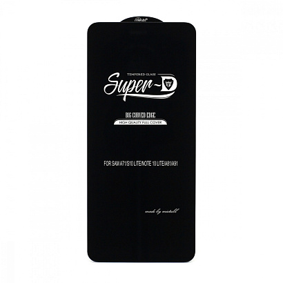 Защитное стекло MTB Super-D для Samsung Galaxy A71/A73/A91/M51/M52/M53/Note 10 Lite черное тех. пак