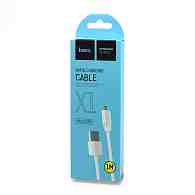Кабель USB - Micro USB HOCO X1 "Rapid" (2.4А, 100см) белый