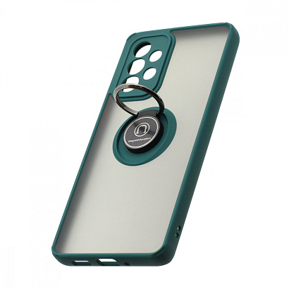Чехол Shockproof Ring для Samsung Galaxy А33 (005) зелено-оранжевый