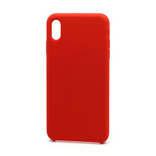 Чехол Silicone Case без лого для Apple iPhone XS Max (014) красный