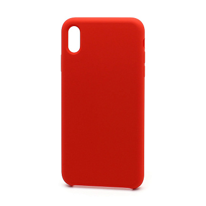 Чехол Silicone Case без лого для Apple iPhone XS Max (014) красный