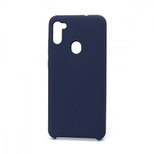 Чехол Silicone Cover Color для Samsung Galaxy A11/M11 (008) темно синий