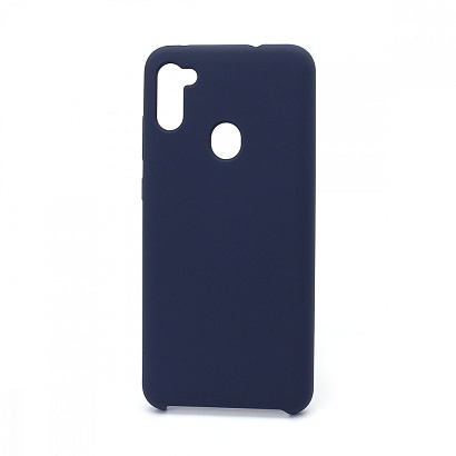 Чехол Silicone Cover Color для Samsung Galaxy A11/M11 (008) темно синий