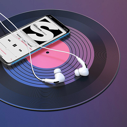 Наушники с микрофоном HOCO M-1 Pro (3.5 mm jack) белые