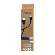 Кабель USB - Micro USB Axtel AX19 (100см) черный