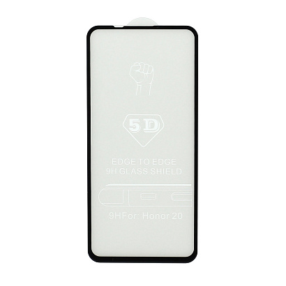 Защитное стекло 6D (T.M) для Huawei Honor 20/Honor 20 Pro черное тех. пак