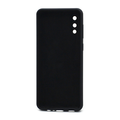 Чехол Silicone Cover Color для Samsung Galaxy A02/M02 (003) черный полная защита 