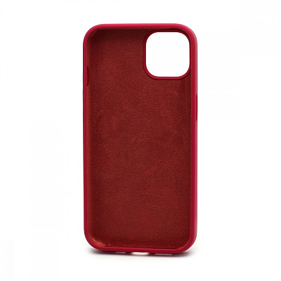 Чехол Silicone Case без лого для Apple iPhone 13/6.1 (полная защита) (036) малиновый