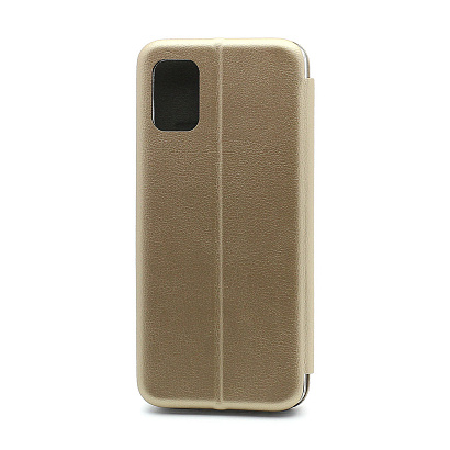 Чехол-книжка BF модельный (силикон/кожа) для Samsung Galaxy A51 золотистый