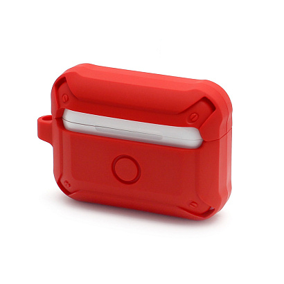 Чехол для наушников AirPods Pro Shockproof красно-черный