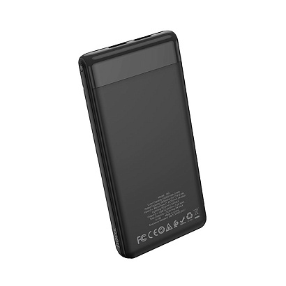 Внешний аккумулятор HOCO J59 Famous 10000 mAh (2USB/2A/LED) черный