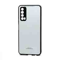 Чехол со стеклянной вставкой без лого для Huawei P Smart 2021/Y7a белый