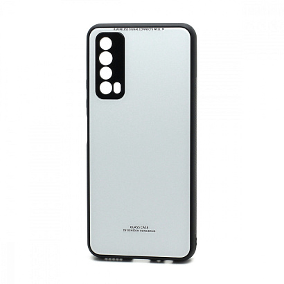 Чехол со стеклянной вставкой без лого для Huawei P Smart 2021/Y7a белый