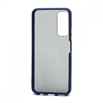 Чехол Shockproof силикон-пластик для Huawei P Smart 2021/Y7a сине-зеленый