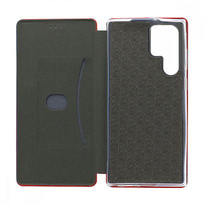 Чехол-книжка BF модельный (силикон/кожа) для Samsung Galaxy S22 Ultra красный