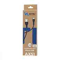 Кабель USB - Micro USB Axtel AX51 (25см) черный