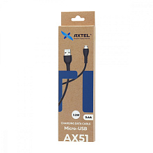 Кабель USB - Micro USB Axtel AX51 (25см) черный