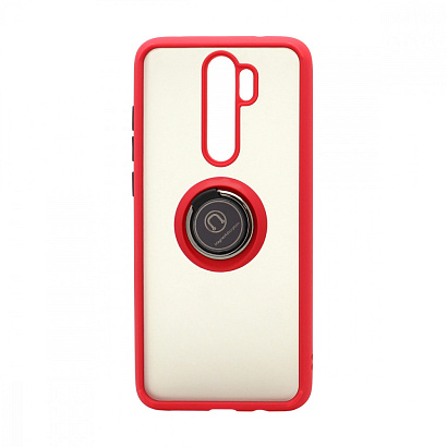 Чехол Shockproof Ring для Xiaomi Redmi Note 8 Pro (002) красно-черный