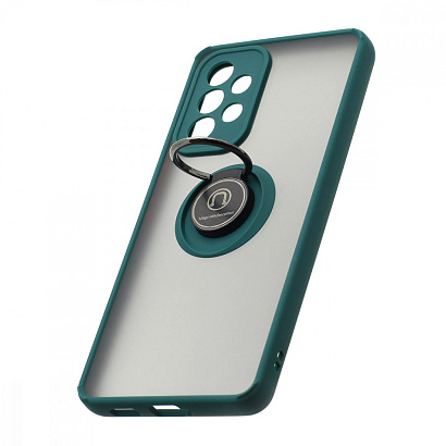 Чехол Shockproof Ring для Samsung Galaxy А53 (005) зелено-оранжевый