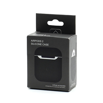Чехол для наушников AirPods 2 Silicone Case (018) черный