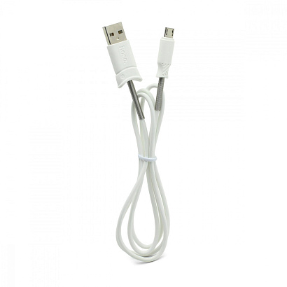 Кабель USB - Micro USB HOCO X24 "Pisces" (2.4А, 100см) белый