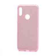 Чехол Fashion с блестками силикон-пластик для Huawei Honor 8A/Y6 2019 розовый