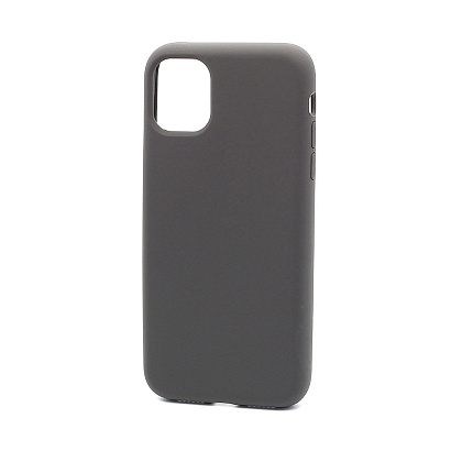Чехол Silicone Case без лого для Apple iPhone 11/6.1 (полная защита) (022) темно серый