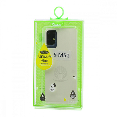 Чехол OU Unique Skid для Samsung Galaxy M51 силикон в блистере прозрачный