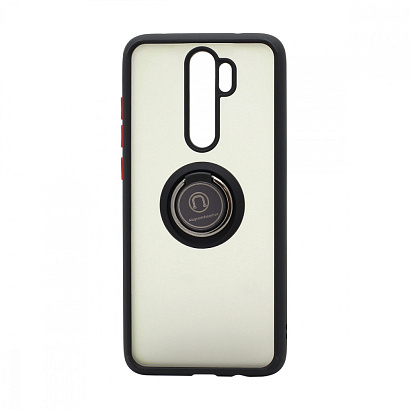 Чехол Shockproof Ring для Xiaomi Redmi Note 8 Pro (003) черно-красный