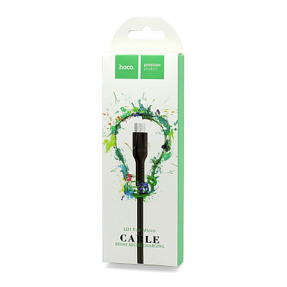 Кабель USB - Micro USB HOCO U31 "Benay" (2.4А, 100см) черный