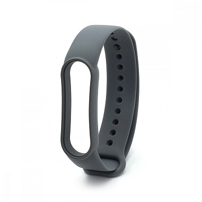 Силиконовый ремешок для Xiaomi Mi Band 5/6 серый (012)