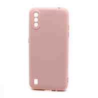 Чехол Silicone Case NEW ERA (накладка/силикон) для Samsung Galaxy A01 светло розовый