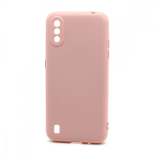 Чехол Silicone Case NEW ERA (накладка/силикон) для Samsung Galaxy A01 светло розовый