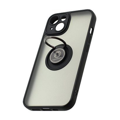 Чехол Shockproof Ring для Apple iPhone 14/6.1 (004) черный