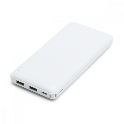 Внешний аккумулятор HOCO J72 10000 mAh (Micro-USB/Type-C/2USB 2A/LED) белый