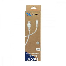 Кабель USB - Lightning Axtel AX51 (100см) белый