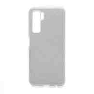 Чехол Fashion с блестками силикон-пластик для Huawei Honor 30S/Nova 7SE серебристый