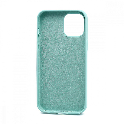 Чехол Silicone Case без лого для Apple iPhone 12 Pro Max/6.7 (полная защита) (044) светло голубо