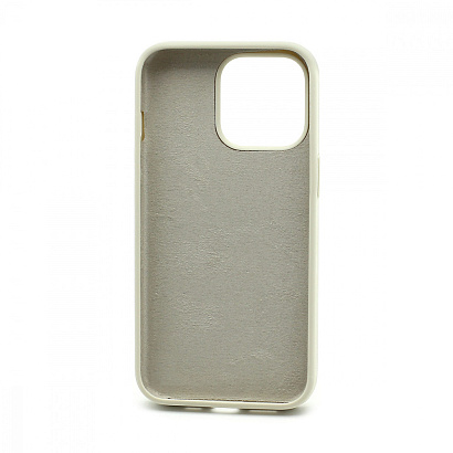 Чехол Silicone Case без лого для Apple iPhone 13 Pro/6.1 (полная защита) (011) бежевый