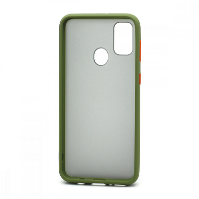 Чехол Shockproof силикон-пластик для Samsung Galaxy M21/M30S хаки-оранжевый