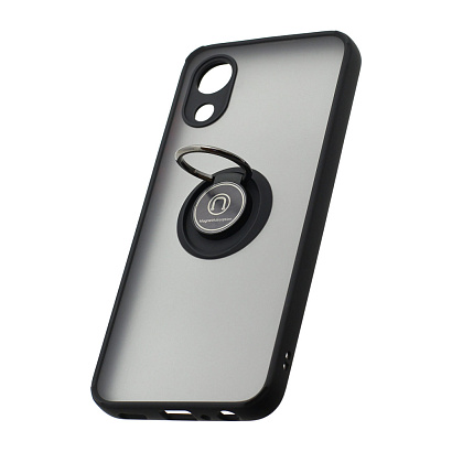 Чехол Shockproof Ring для Samsung Galaxy A03 Core (003) черно-красный