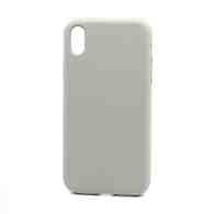 Чехол Silicone Case без лого для Apple iPhone XR (полная защита) (010) светло серый