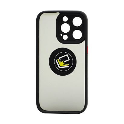 Чехол Shockproof Ring для Apple iPhone 14 Pro/6.1 (003) черно-красный