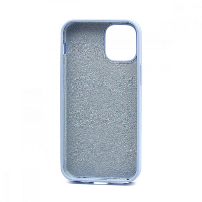 Чехол Silicone Case без лого для Apple iPhone 12 mini/5.4 (полная защита) (053) голубой