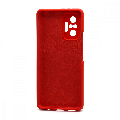 Чехол Silicone Cover Color для Xiaomi Redmi Note 10 Pro (001) красный полная защита